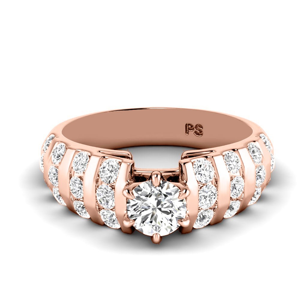 1.10-2.25 CT Round Cut Natural Diamonds - Engagement Ring