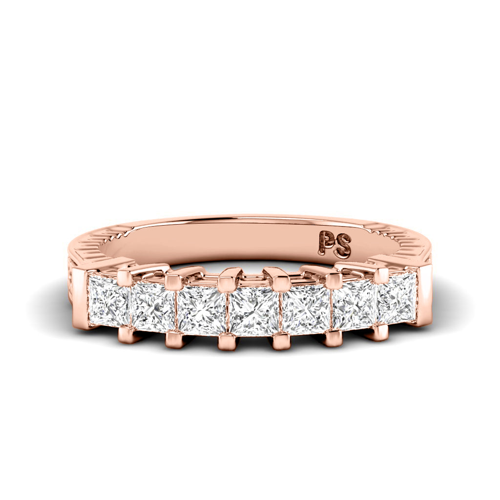 0.80 CT Princess Cut Diamonds - Wedding Band