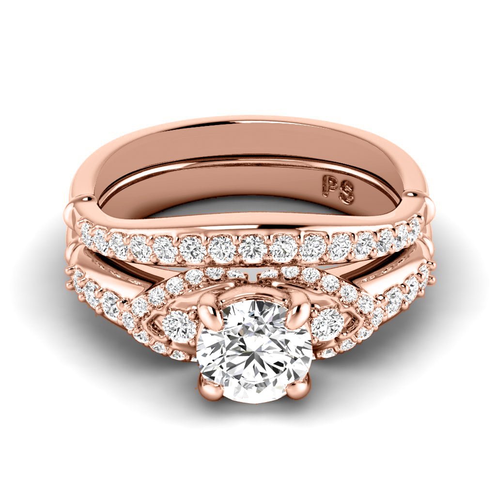 1.00-6.50 CT Round Cut Diamonds - Bridal Set