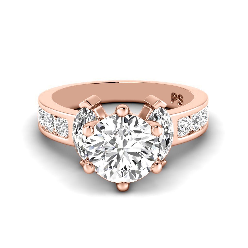 1.35 - 6.85 CT Marquise & Round Cut Diamonds - Engagement Ring - Primestyle.com