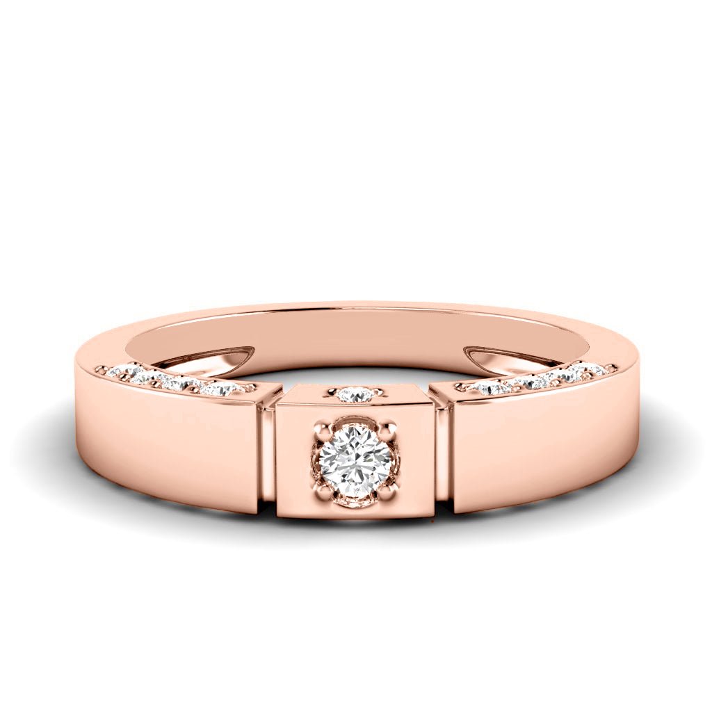 0.40 CT Round Cut Natural Diamonds - Wedding Band - Primestyle.com
