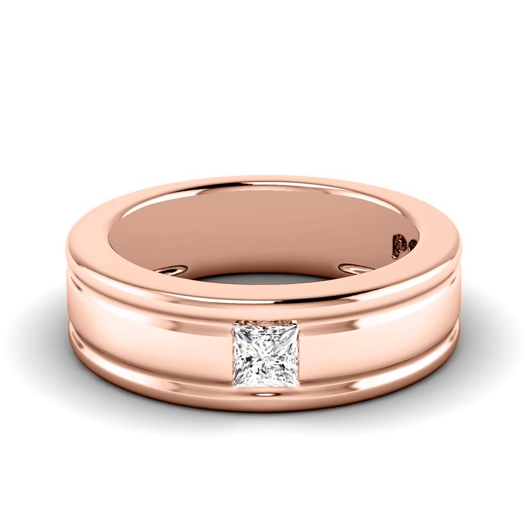 0.20 CT Princess Cut Natural Diamonds - Wedding Band - Primestyle.com