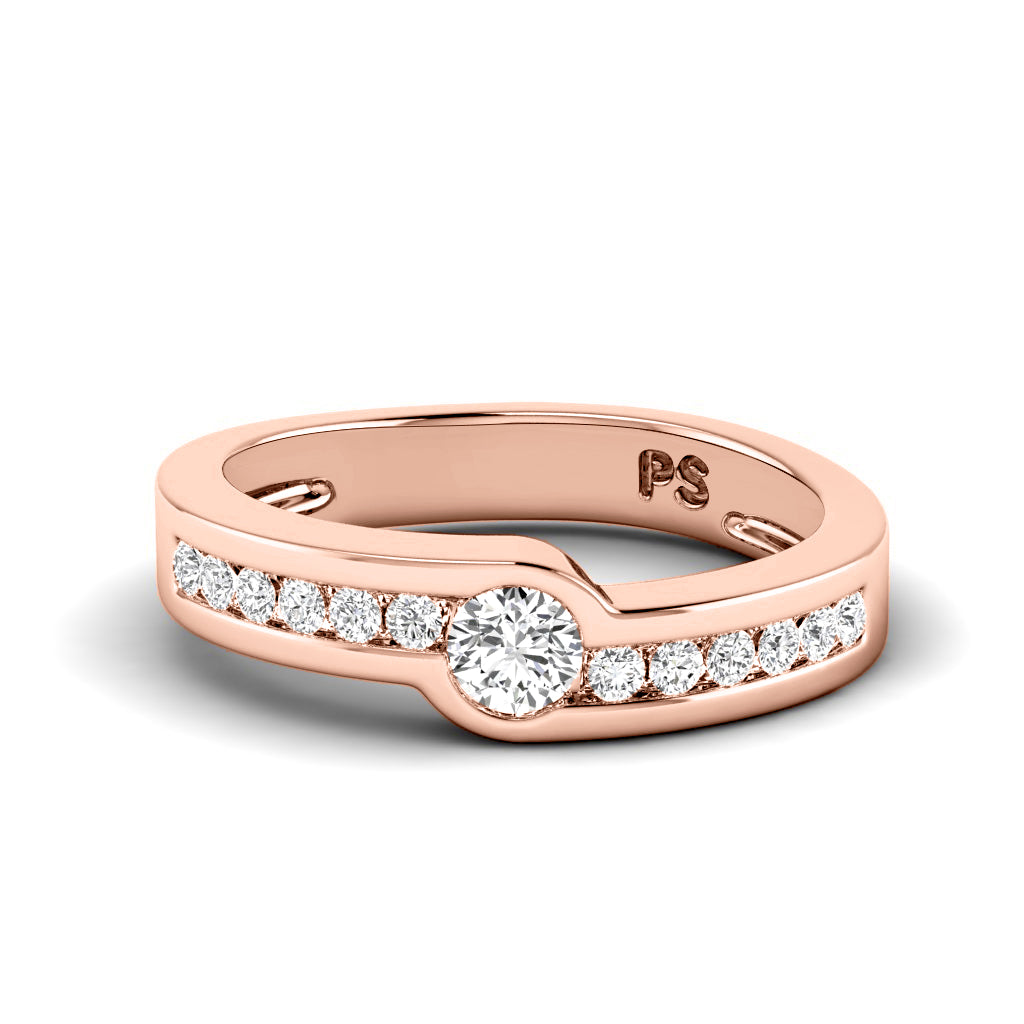 0.30 CT Round Cut Natural Diamonds - Wedding Band