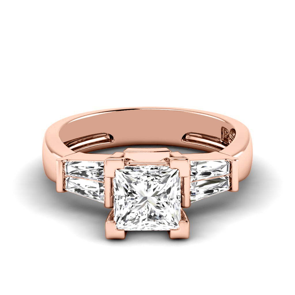 0.75-1.90 CT Taper & Princess Cut Diamonds - Engagement Ring