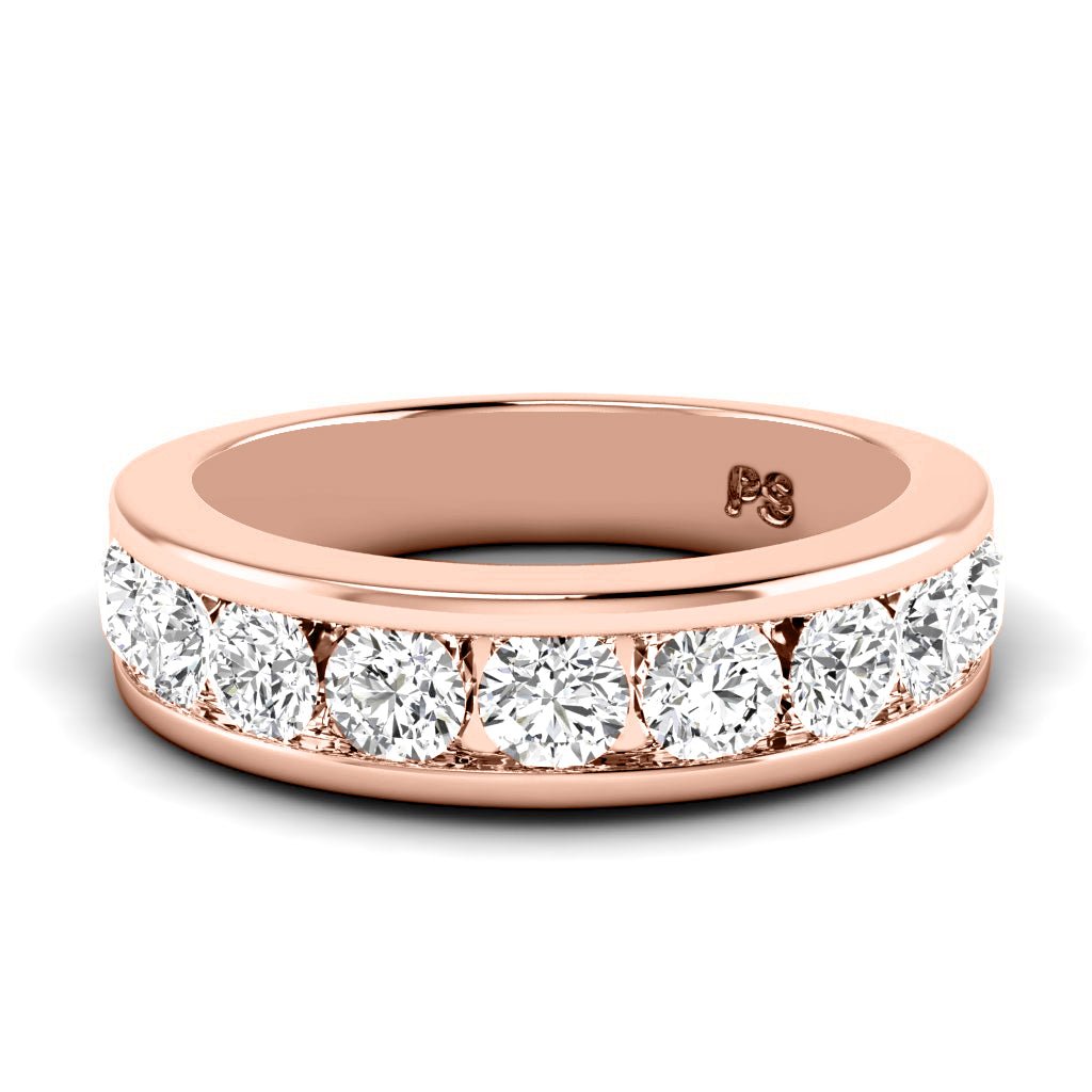 1.35 CT Round Cut Natural Diamonds - Wedding Band