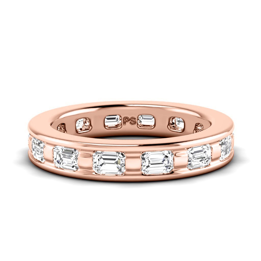 2.50 CT Emerald Cut Natural Diamonds - Eternity Rings - Primestyle.com