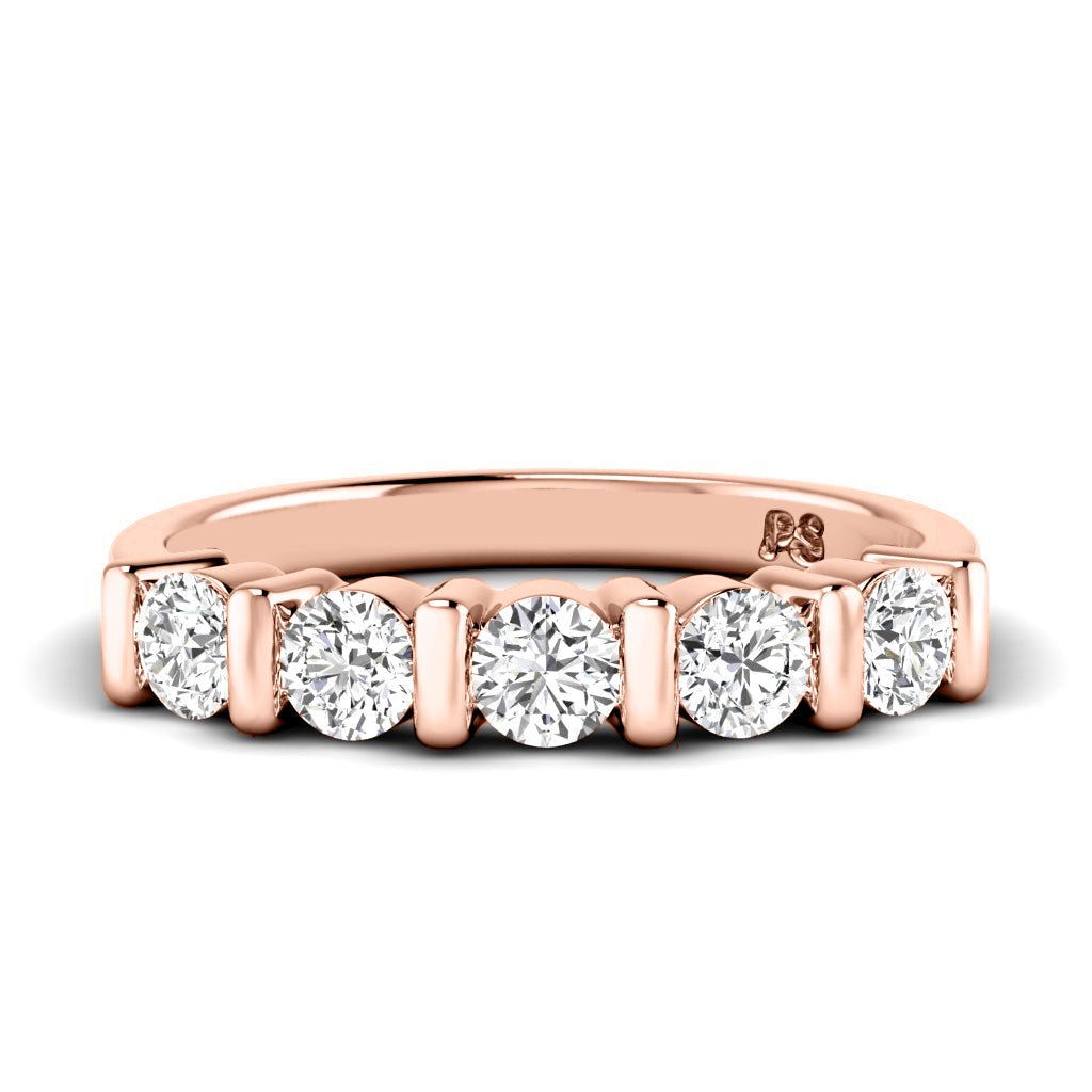 1.10 CT Round Cut Natural Diamonds - Wedding Band - Primestyle.com