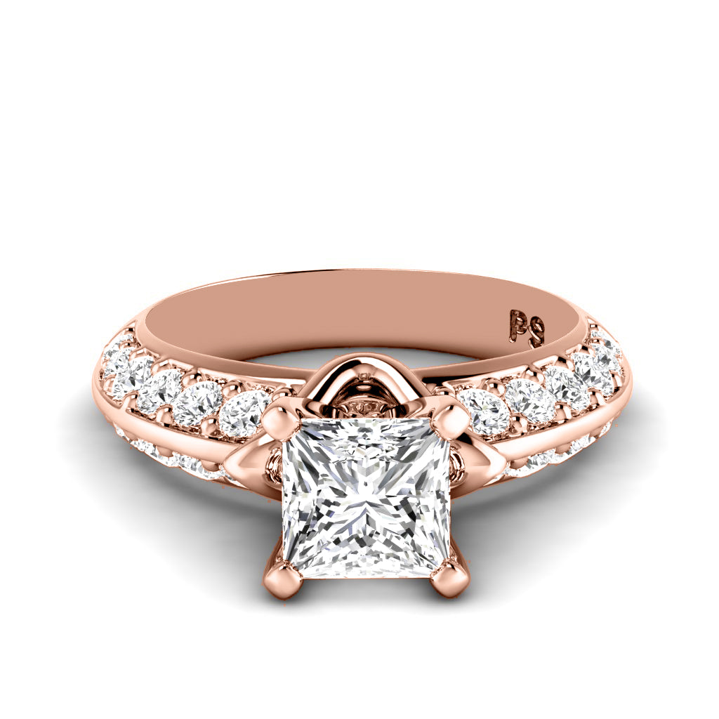 1.00-2.15 CT Round & Princess Cut Diamonds - Engagement Ring
