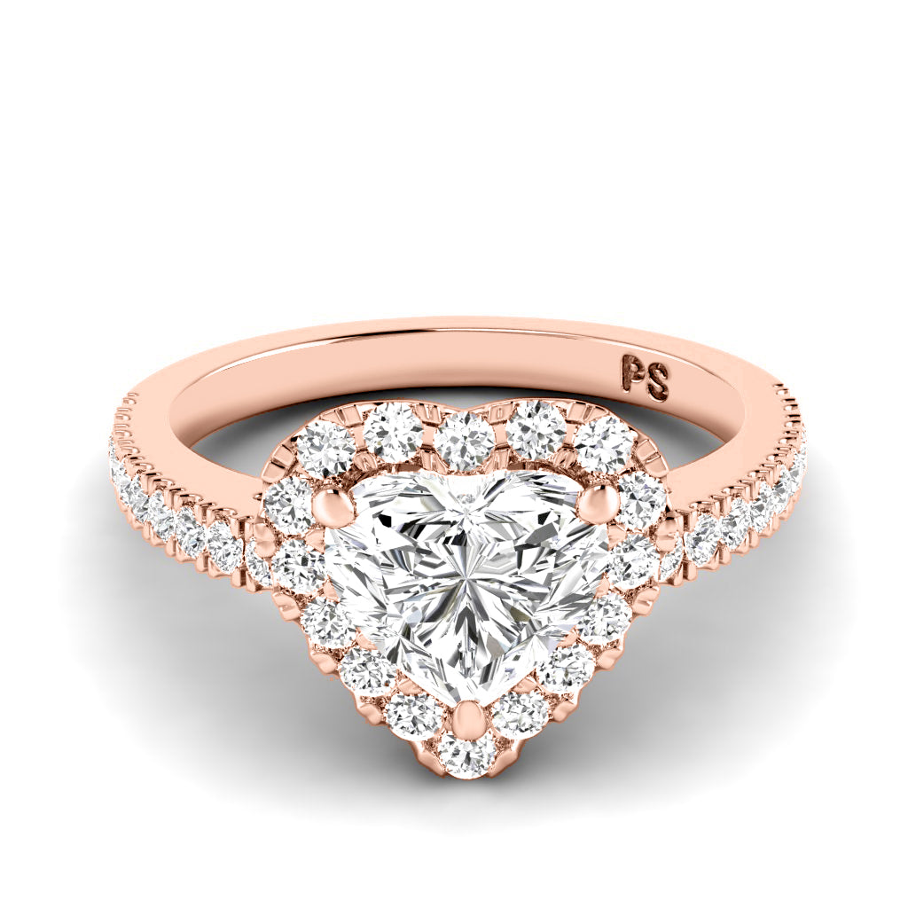 0.80-1.95 CT Round & Heart Cut Diamonds - Engagement Ring