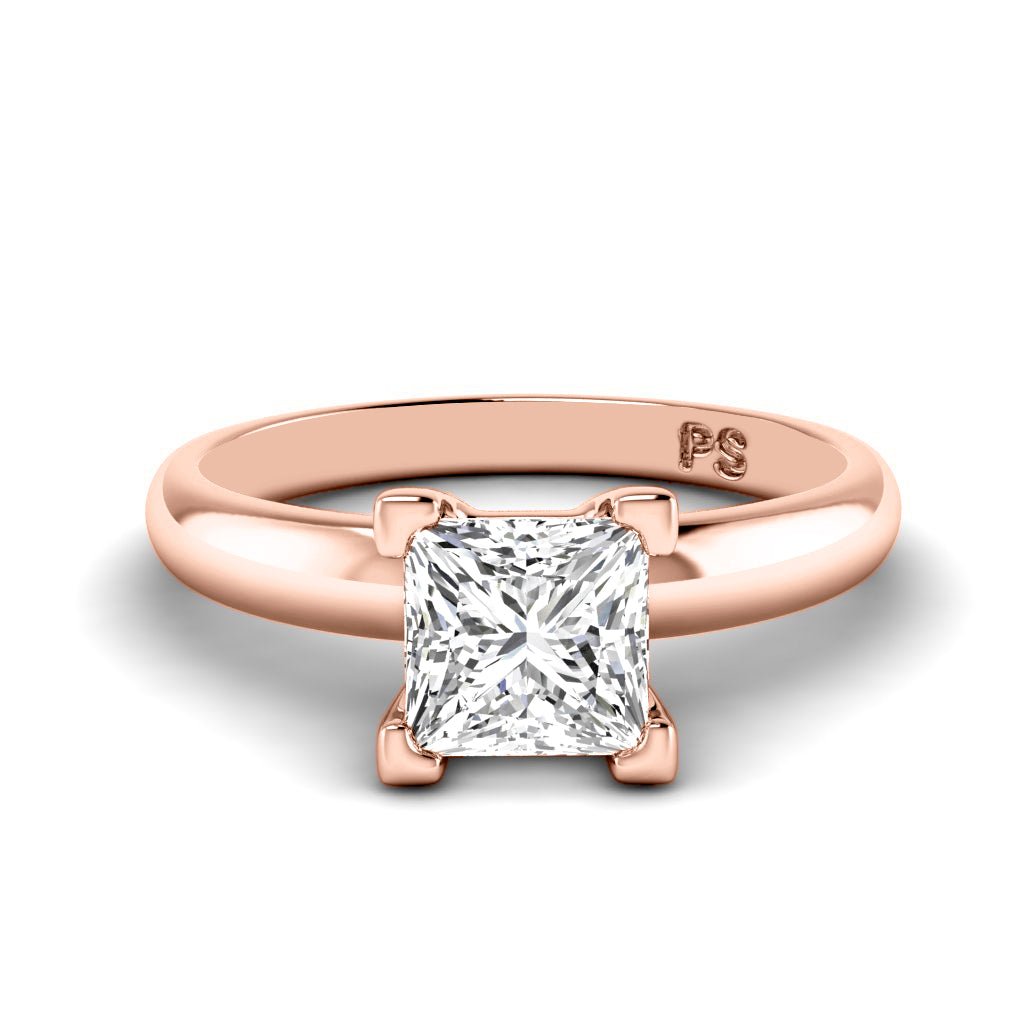 0.50 - 3.00 CT Princess Cut Lab Grown Diamonds - Solitaire Ring - Primestyle.com