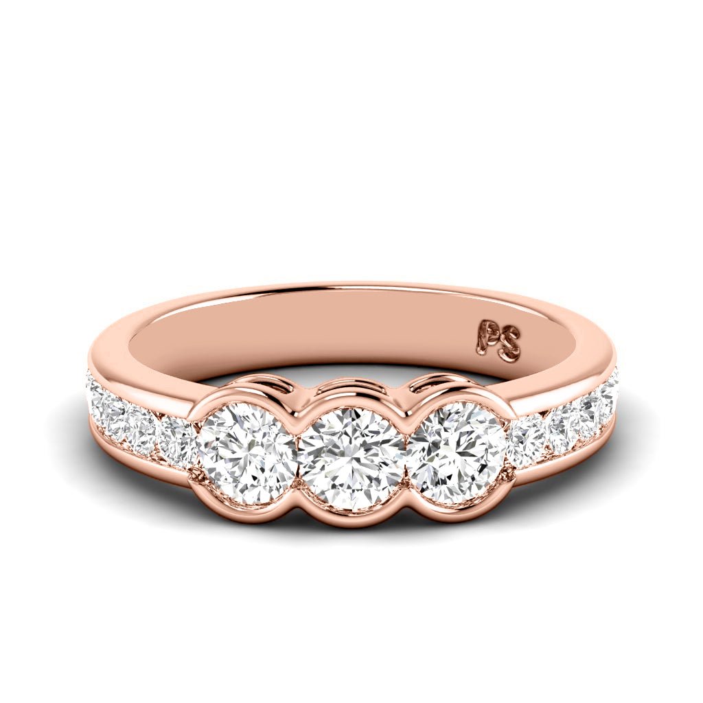 1.10 CT Round Cut Natural Diamonds - Wedding Band