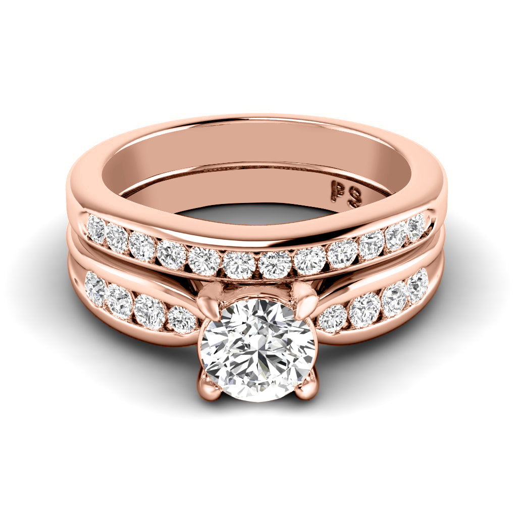 0.90-2.05 CT Round Cut Diamonds - Bridal Set