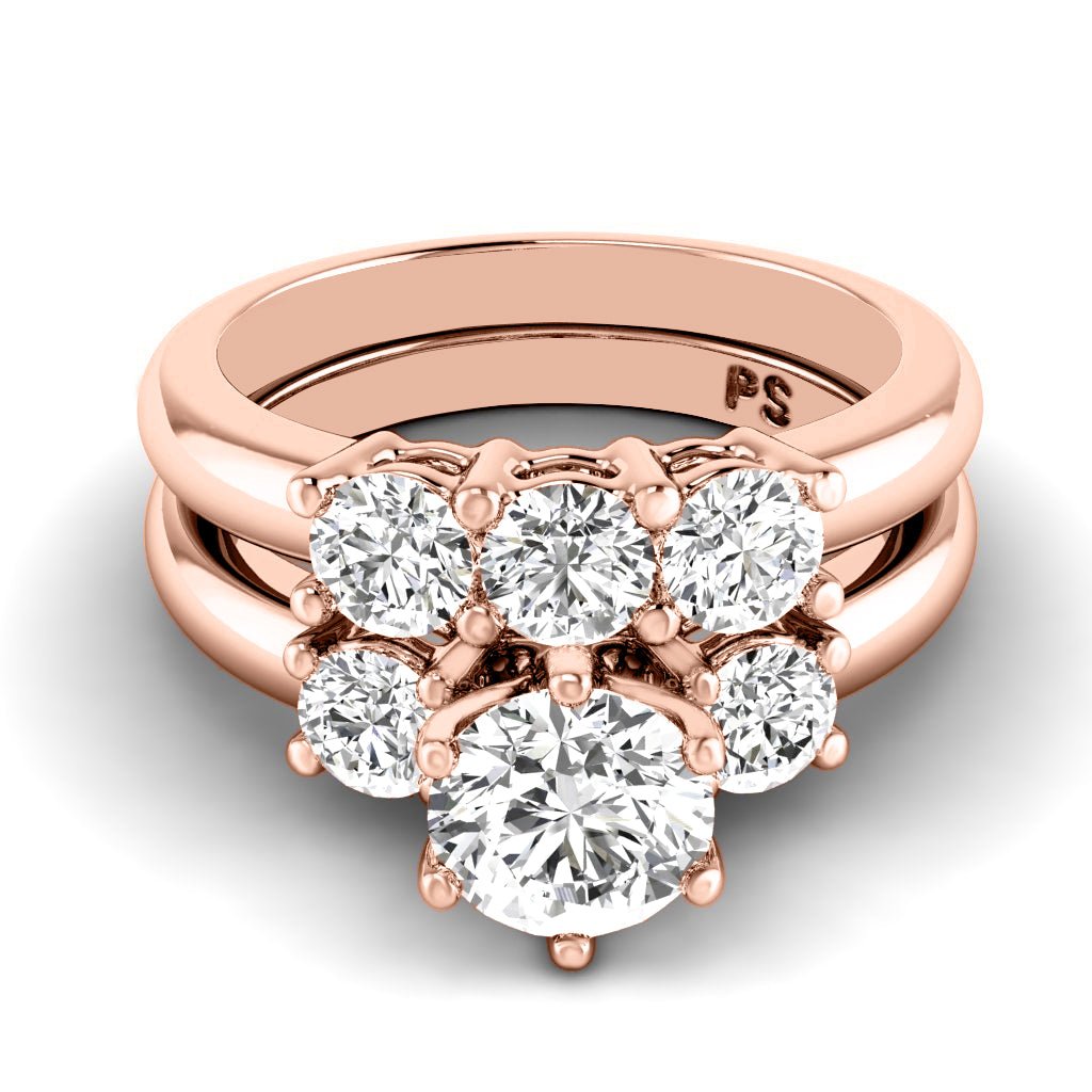 1.35 - 2.50 CT Round Cut Natural Diamonds - Bridal Set - Primestyle.com