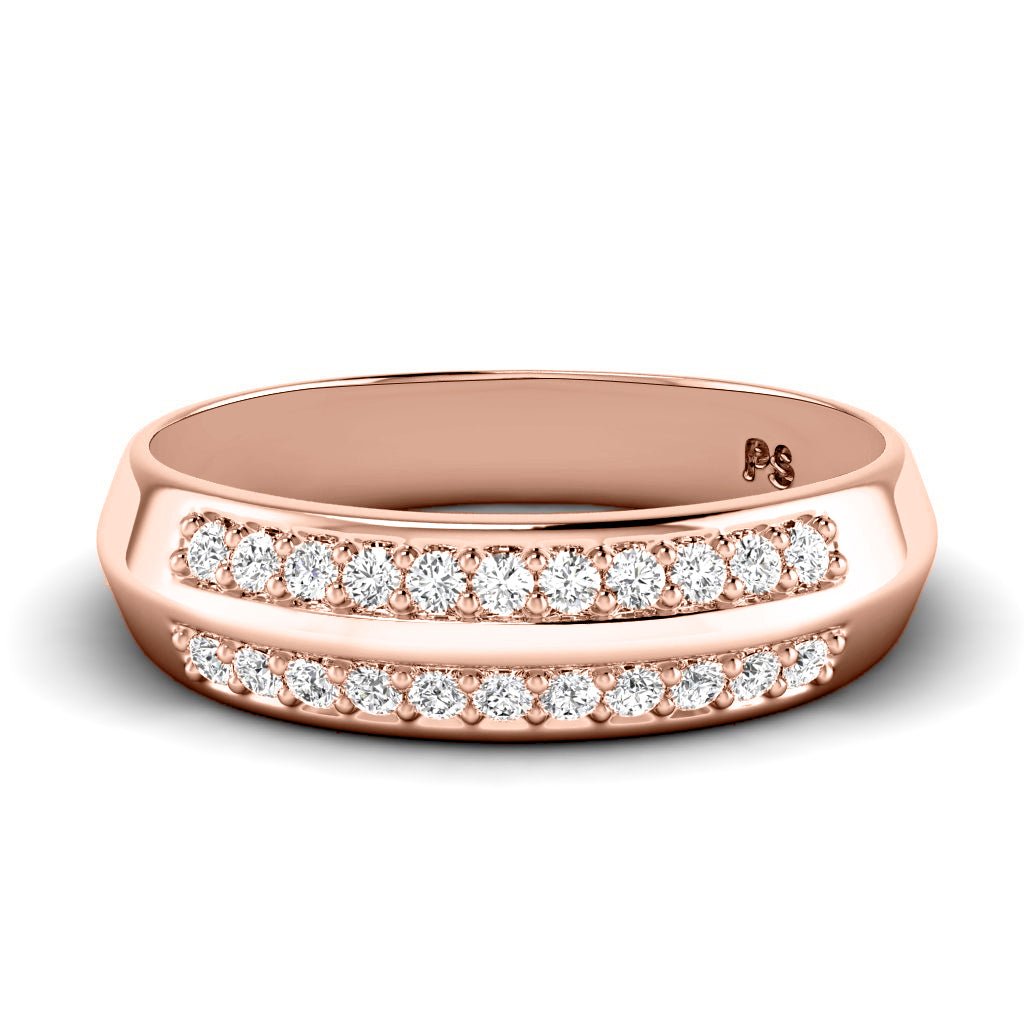0.45 CT Round Cut Natural Diamonds - Wedding Band - Primestyle.com