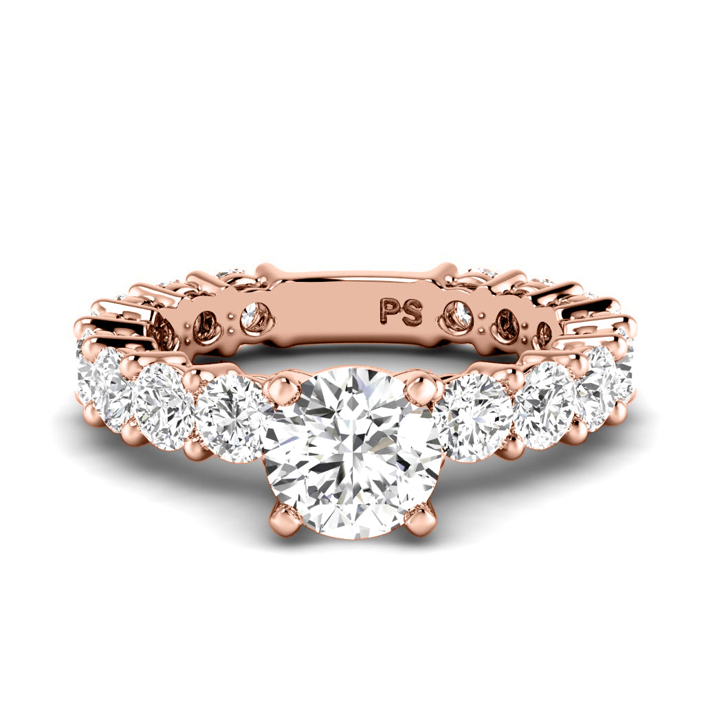 2.60-3.75 CT Round Cut Natural Diamonds - Engagement Ring