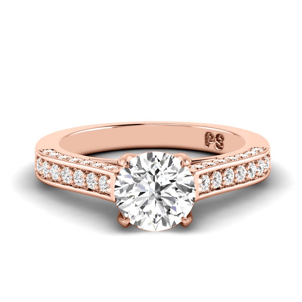 0.90-6.40 CT Round Cut Diamonds - Engagement Ring