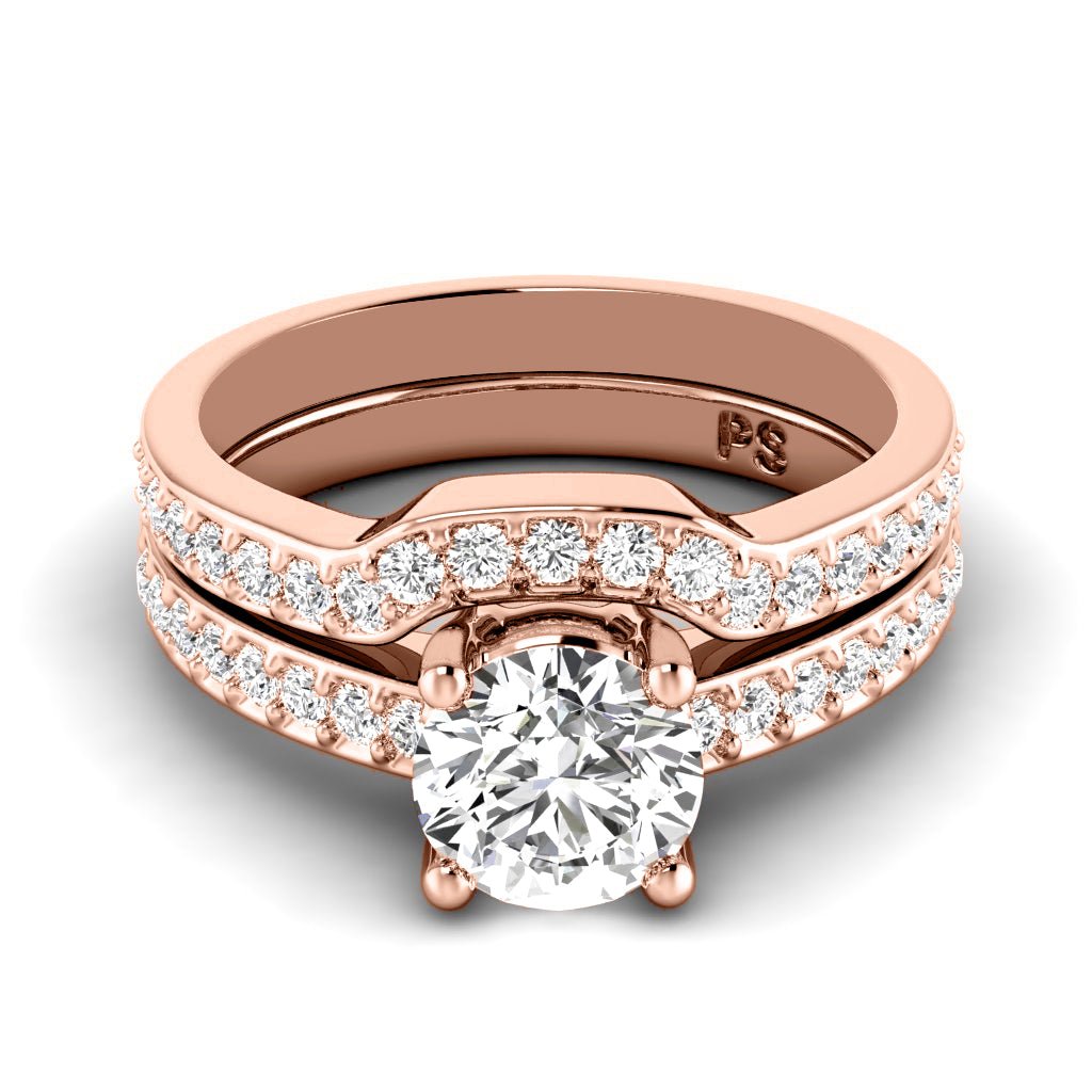 0.85-2.00 CT Round Cut Natural Diamonds - Bridal Set