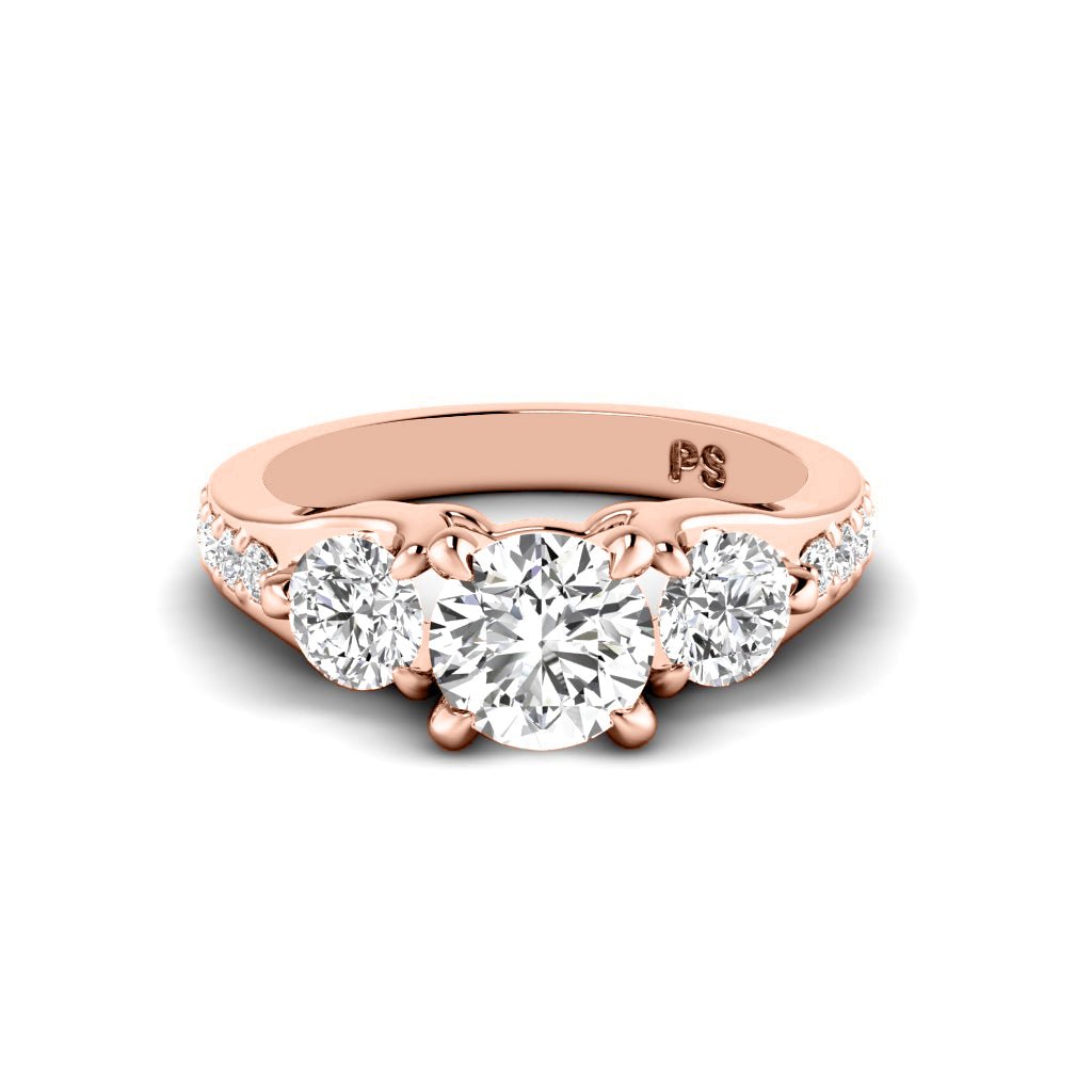 1.55-7.05 CT Round Cut Lab Grown Diamonds - Engagement Ring
