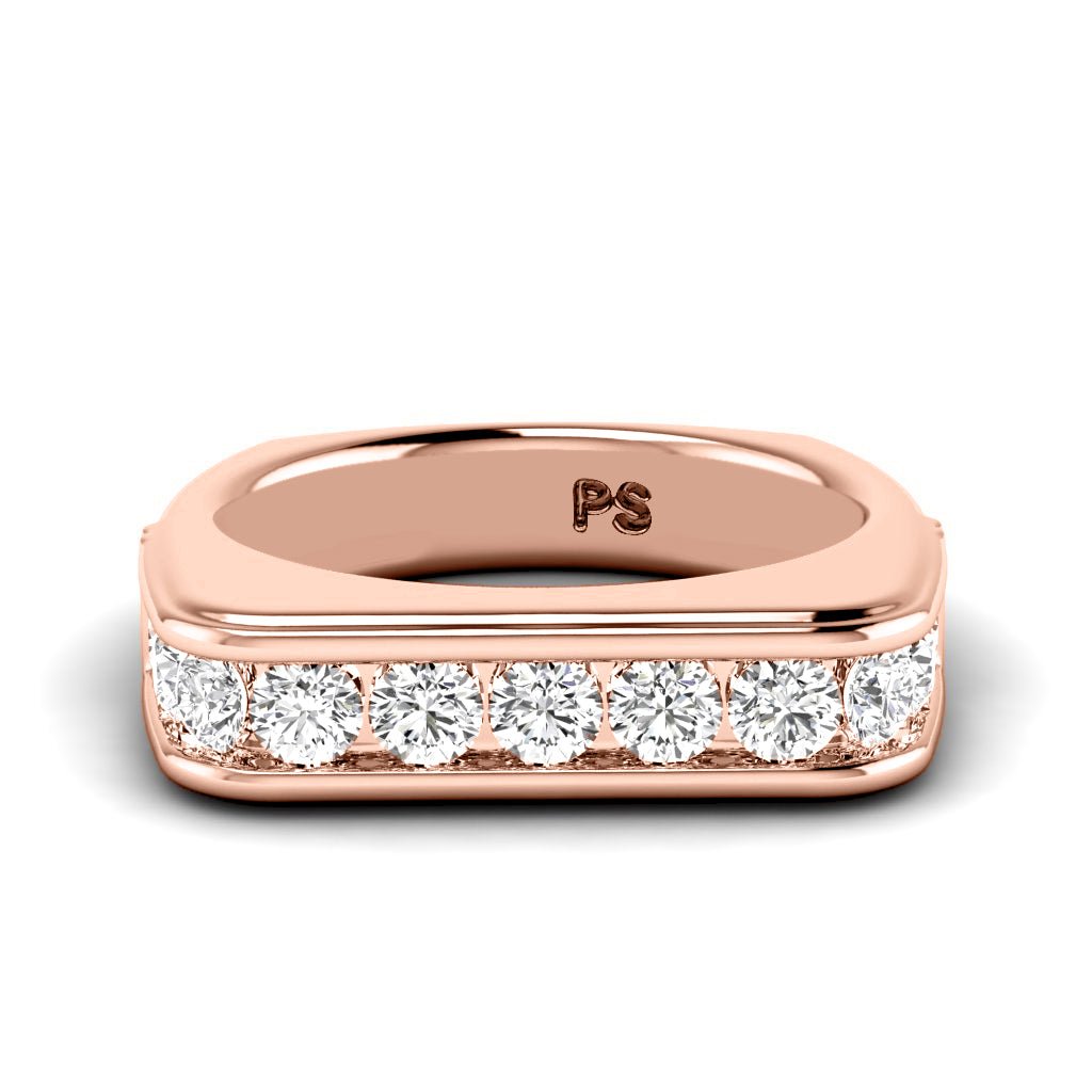 0.90 CT Round Cut Lab Grown Diamonds - Wedding Band - Primestyle.com