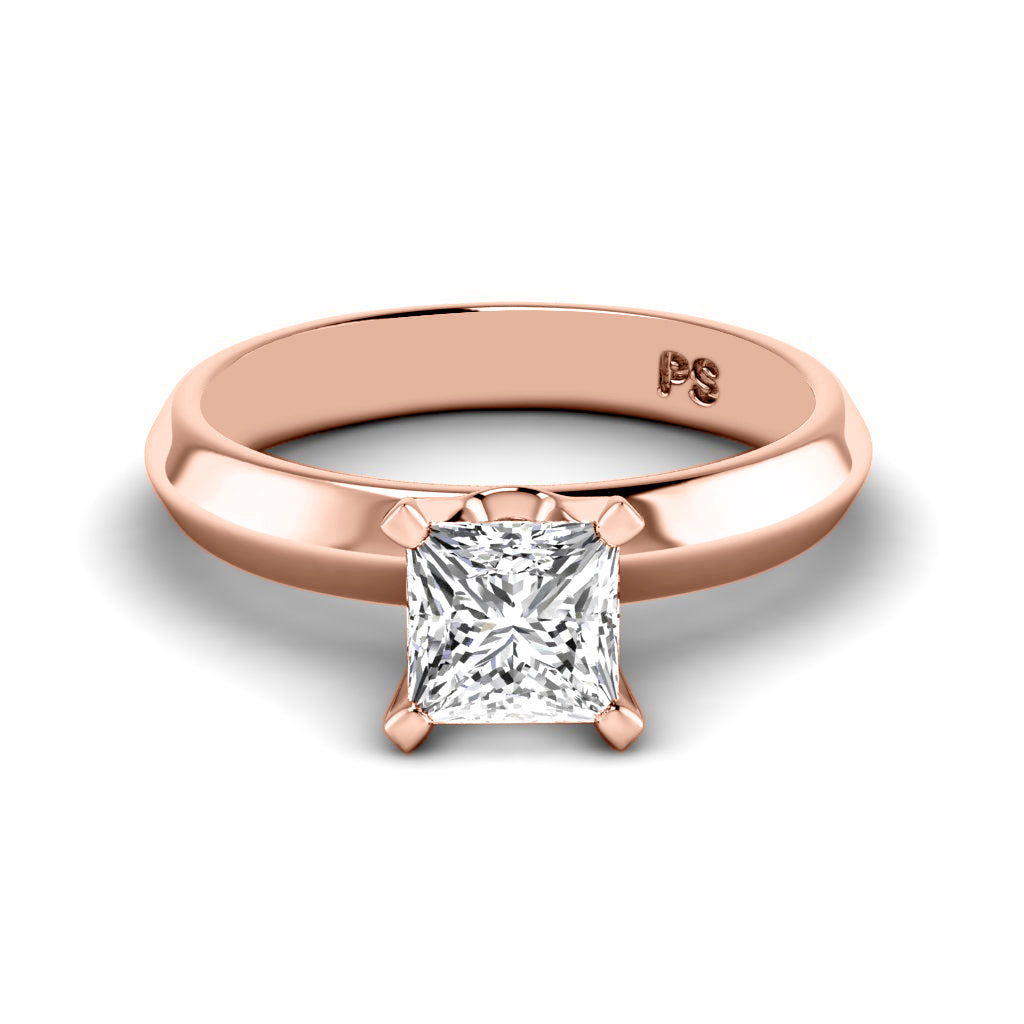 0.35-1.50 CT Princess Cut Diamonds - Solitaire Ring