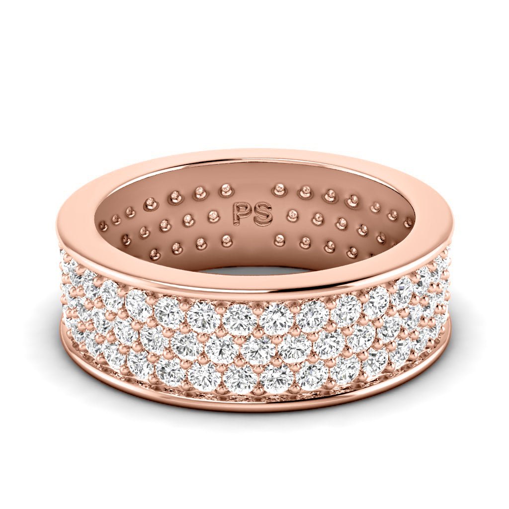 2.20 CT Round Cut Natural Diamonds - Eternity Rings