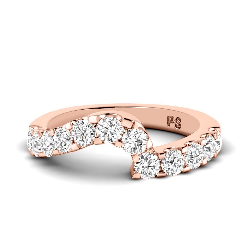 1.10 CT Round Cut Natural Diamonds - Wedding Band - Primestyle.com