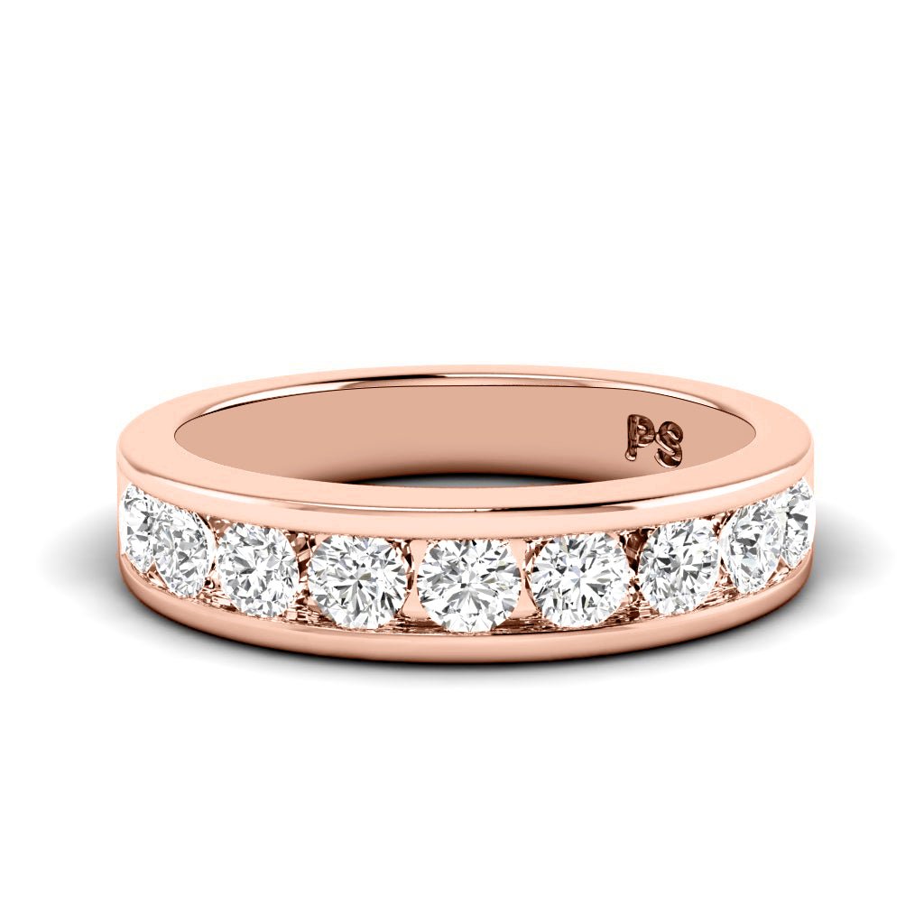 0.80 CT Round Cut Lab Grown Diamonds - Wedding Band - Primestyle.com