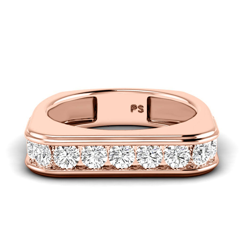 1.50 CT Round Cut Lab Grown Diamonds - Mens Wedding Band