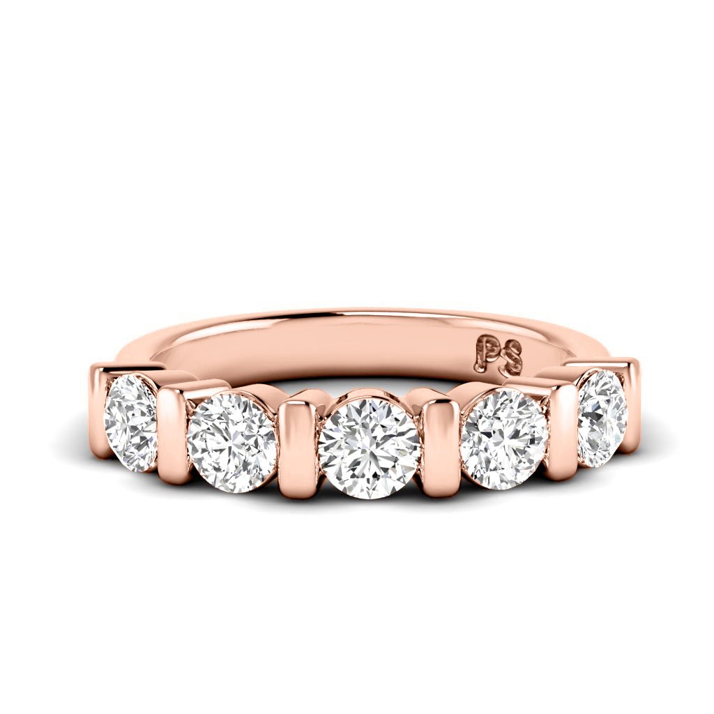 0.80 CT Round Cut Natural Diamonds - Wedding Band - Primestyle.com