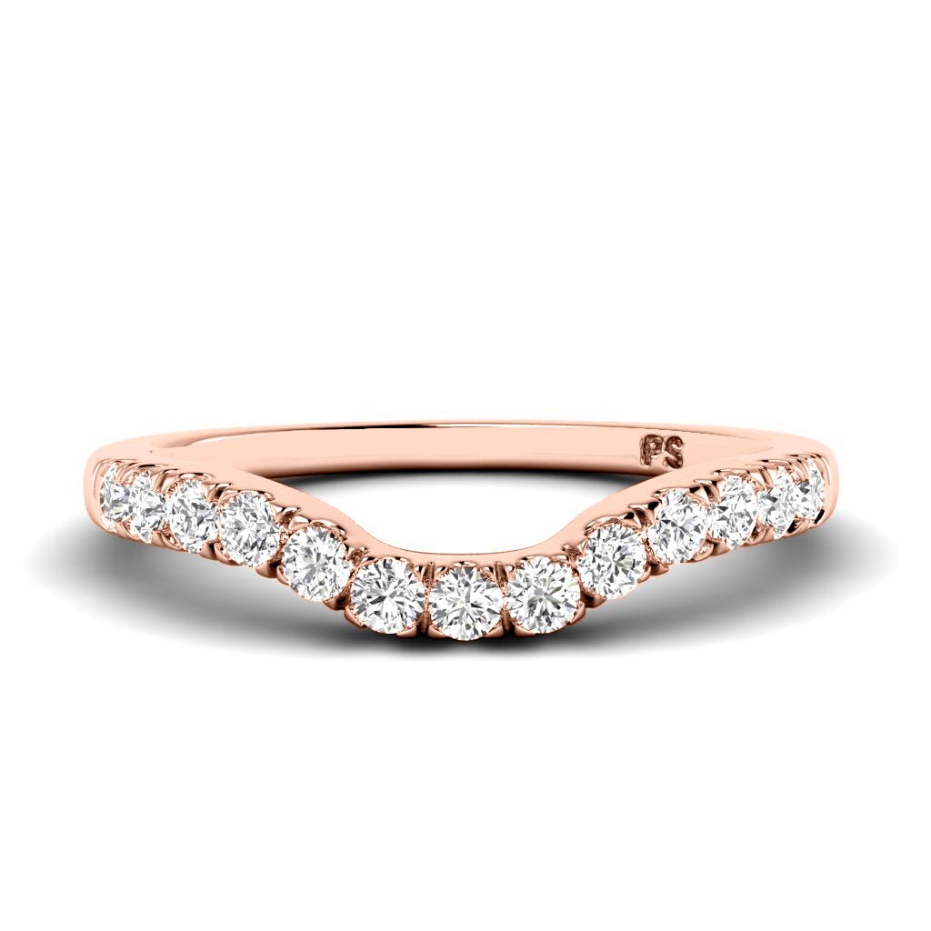 0.30 CT Round Cut Natural Diamonds - Wedding Band - Primestyle.com