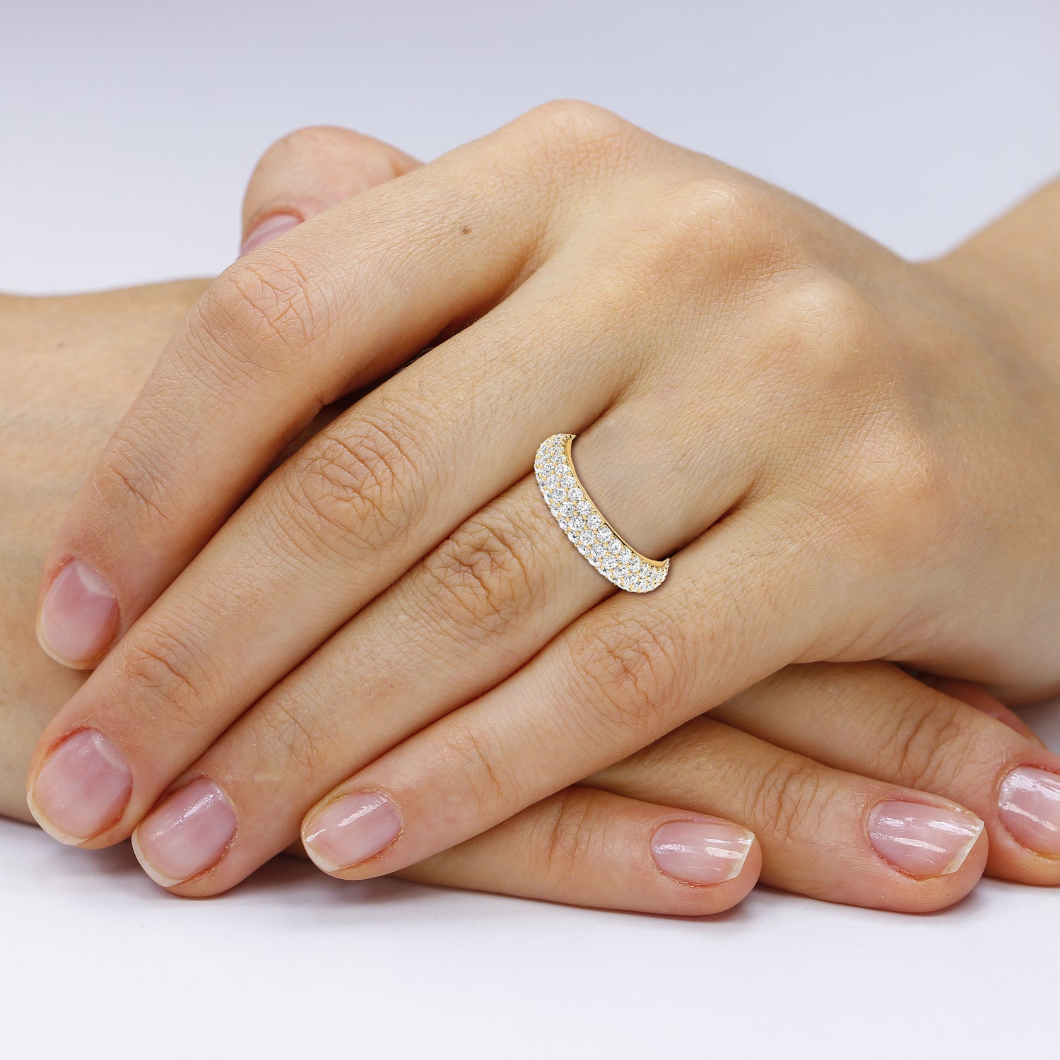 2.50 CT Round Cut Lab Grown Diamonds - Eternity Ring