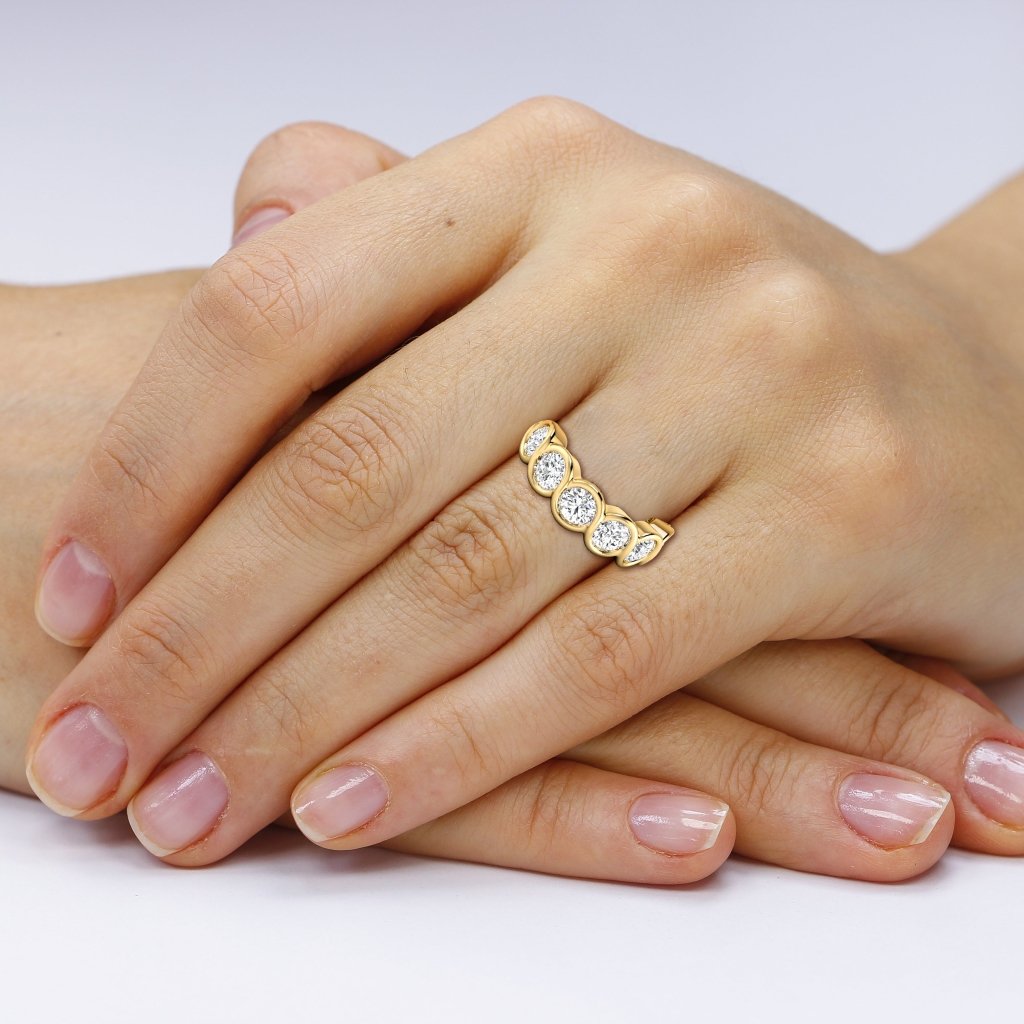 1.50 - 5.00 CT Round Cut Lab Grown Diamonds - Eternity Ring - Primestyle.com