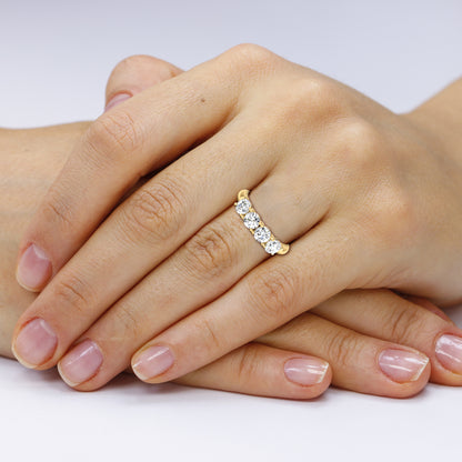 0.85 CT Round Cut Lab Grown Diamonds - Wedding Band