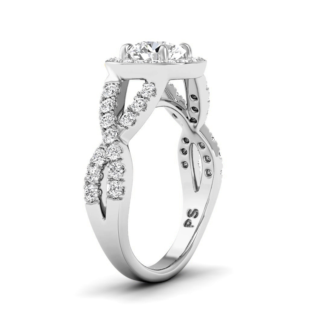 1.15-3.65 CT Round Cut Lab Grown Diamonds - Engagement Ring