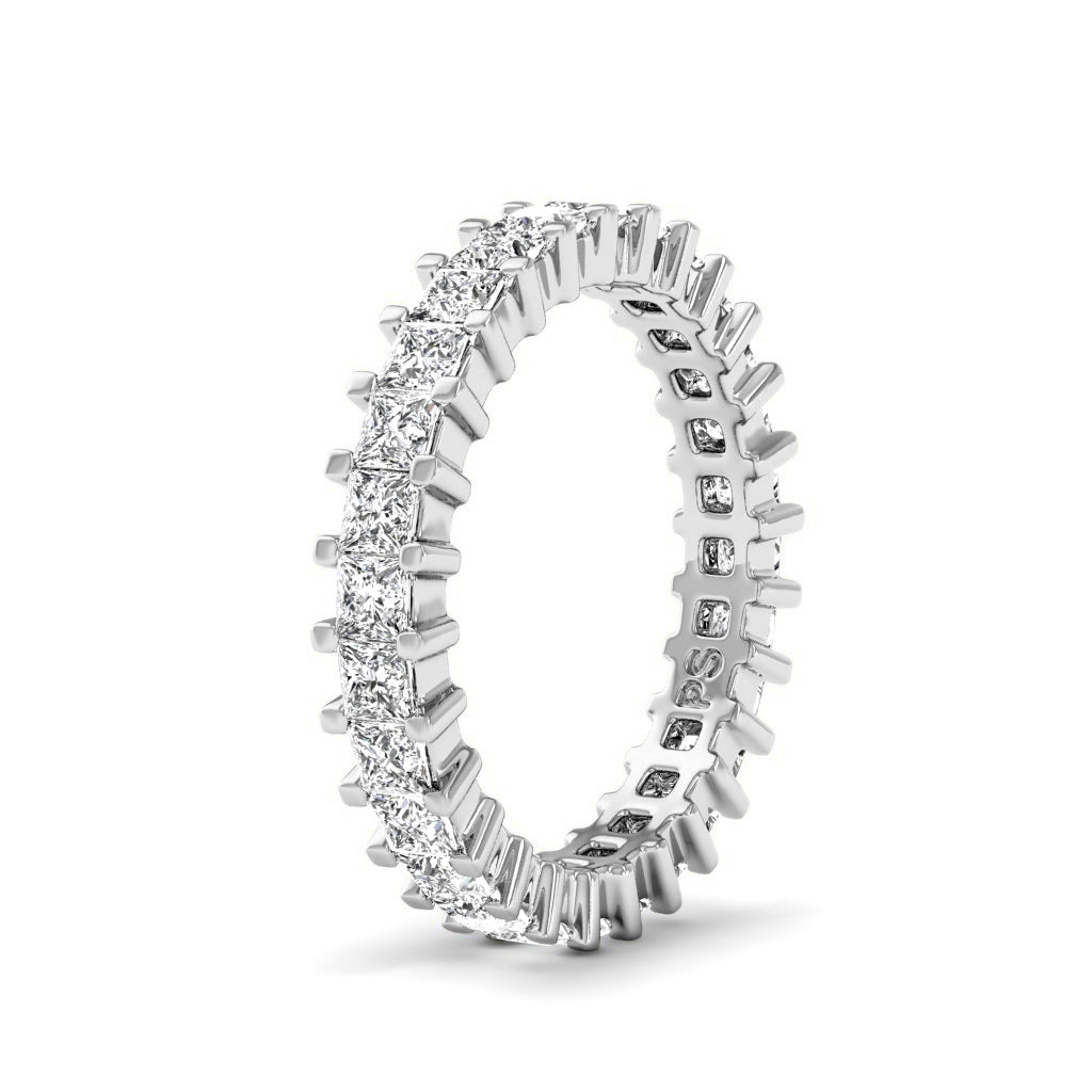 1.90 CT Princess Cut Lab Grown Diamonds - Eternity Ring