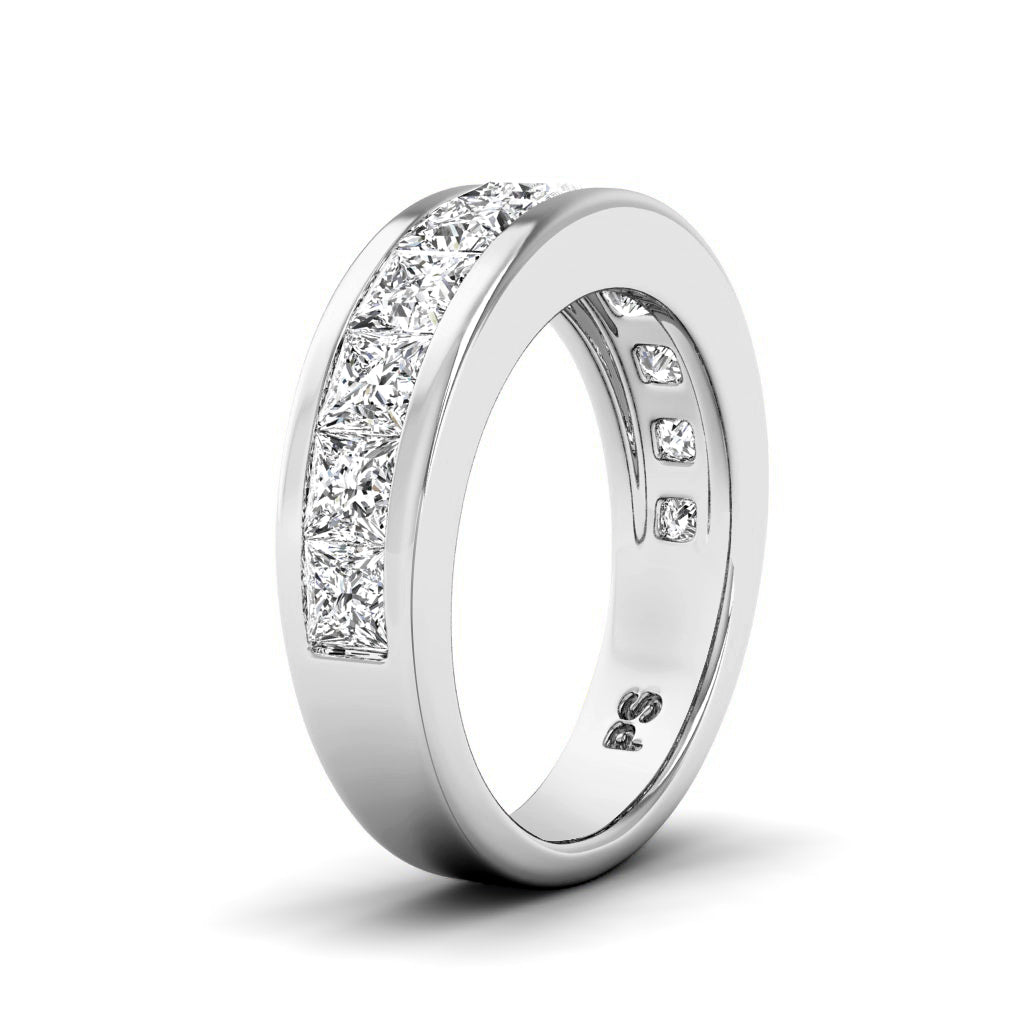 2.60 CT Princess Cut Natural Diamonds - Wedding Band