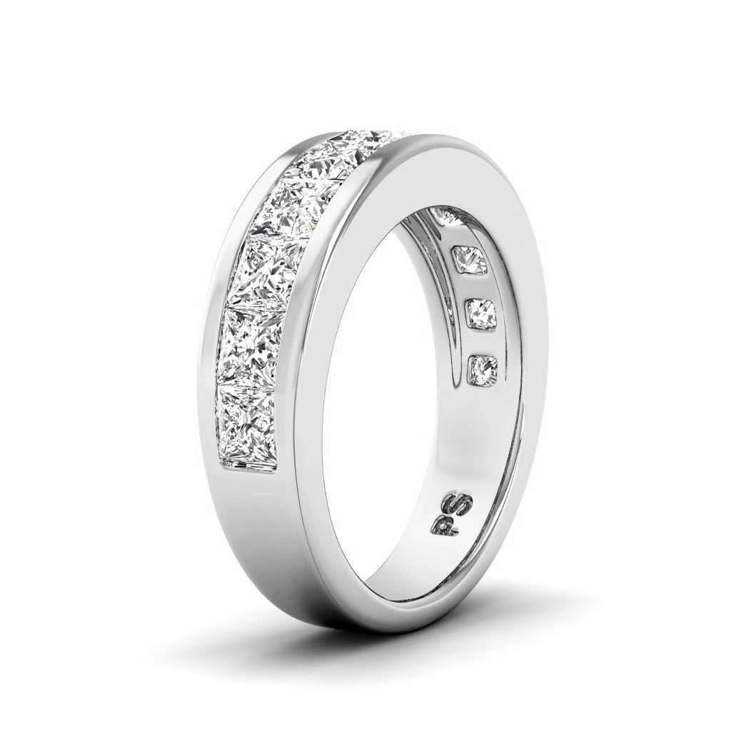 2.60 CT Princess Cut Natural Diamonds - Wedding Band