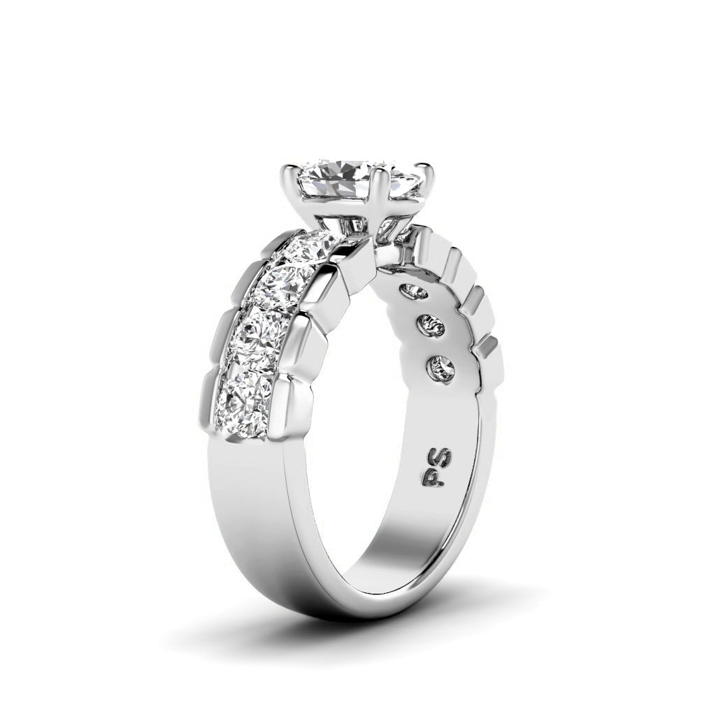 1.40 - 2.55 CT Oval & Round Cut Natural Diamonds - Engagement Ring - Primestyle.com