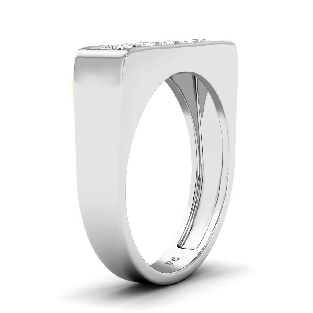 1.00 CT Round Cut Lab Grown Diamonds - Mens Wedding Band