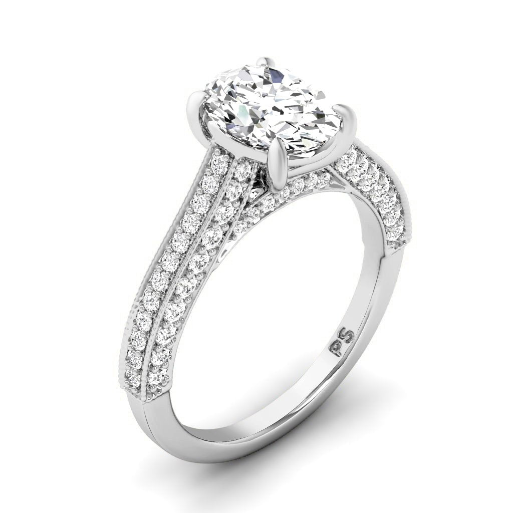 1.15-6.65 CT Oval & Round Cut Diamonds - Engagement Ring