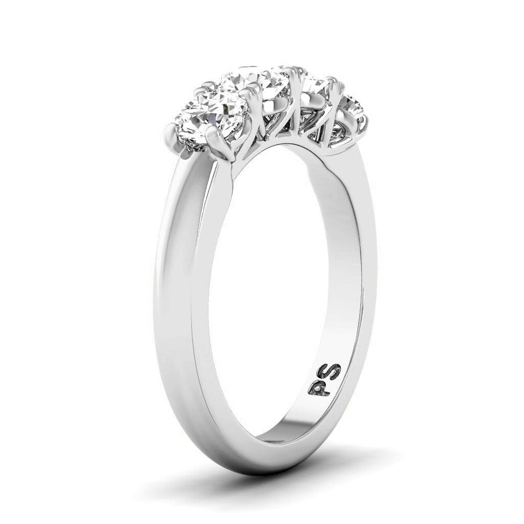 0.85 CT Round Cut Natural Diamonds - Wedding Band