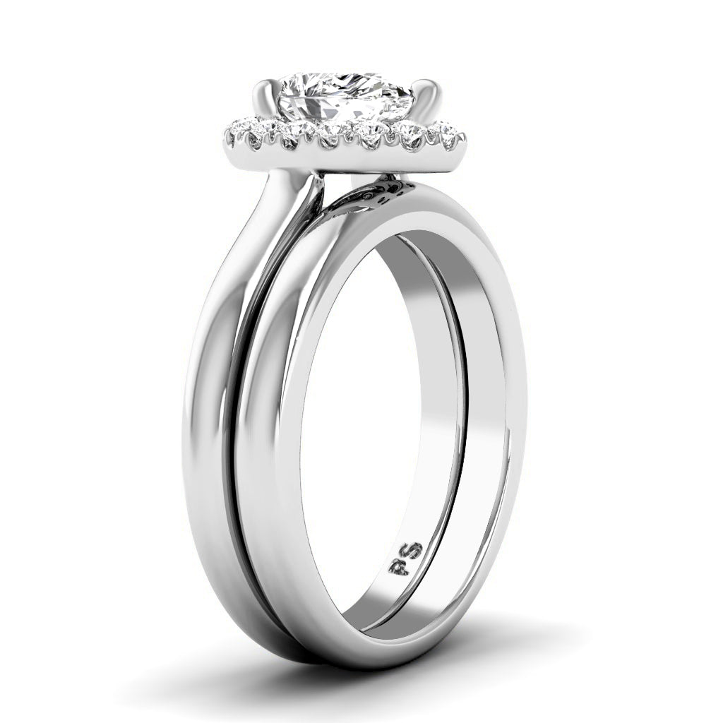 0.70-6.20 CT Pear & Round Cut Diamonds - Bridal Set