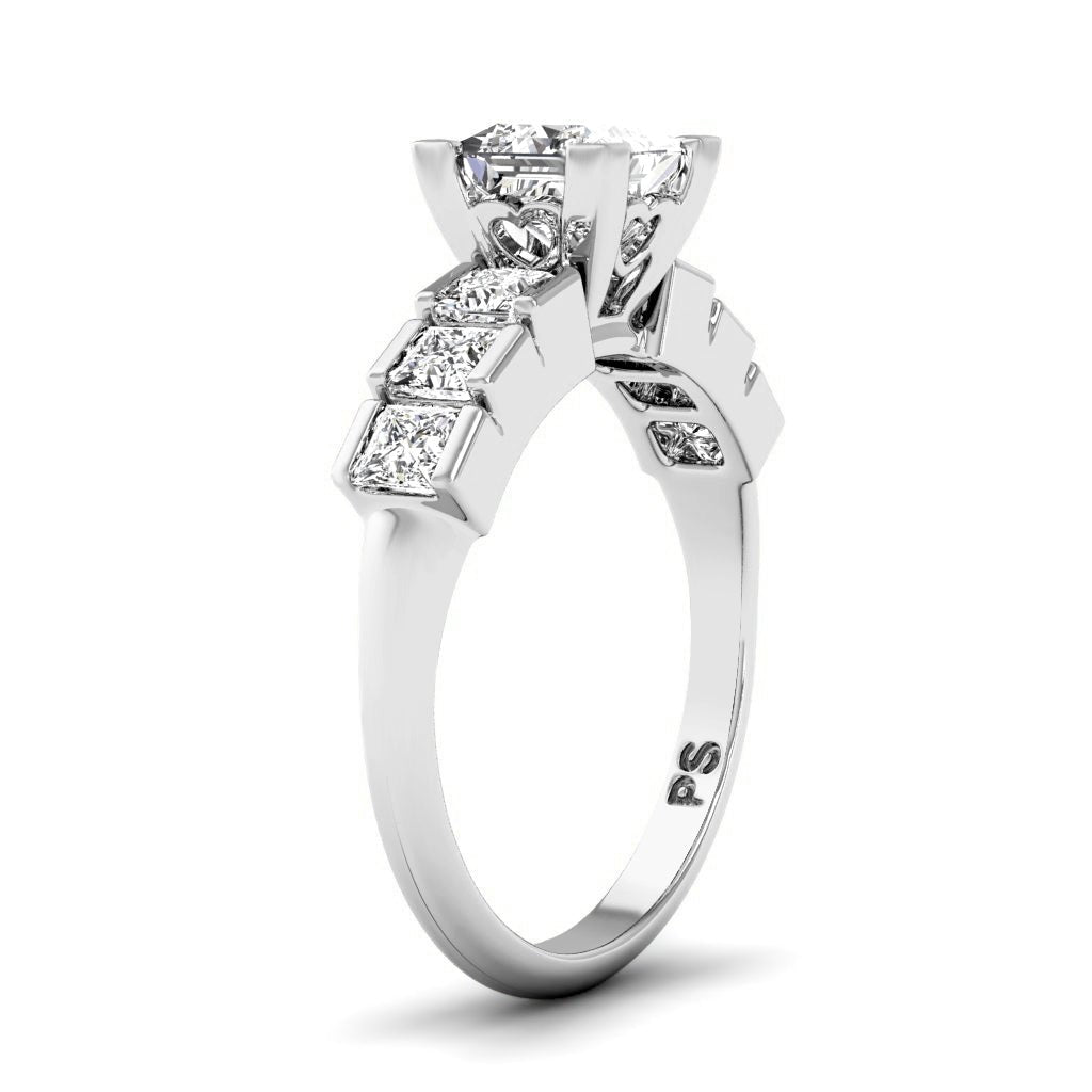 1.15 - 2.30 CT Princess Cut Natural Diamonds - Engagement Ring - Primestyle.com