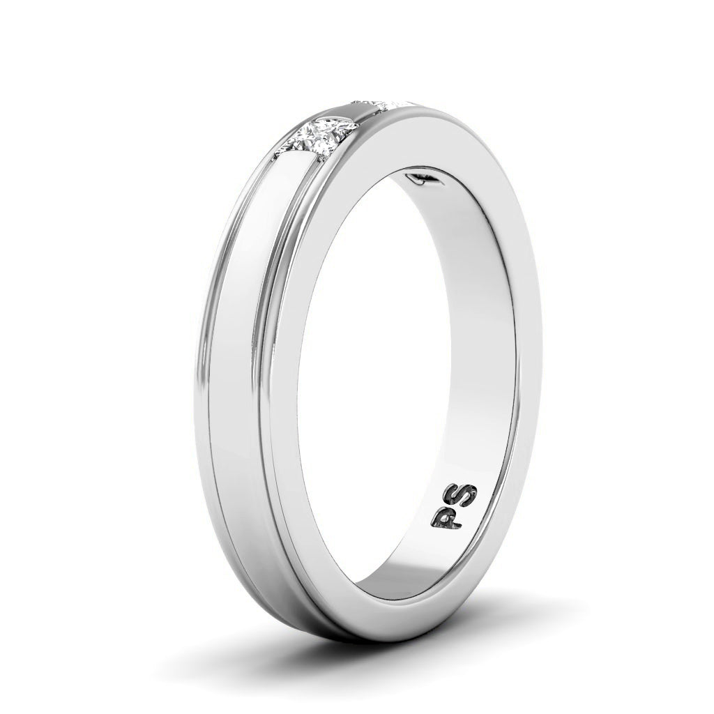 0.25 CT Princess Cut Lab Grown Diamonds - Wedding Band