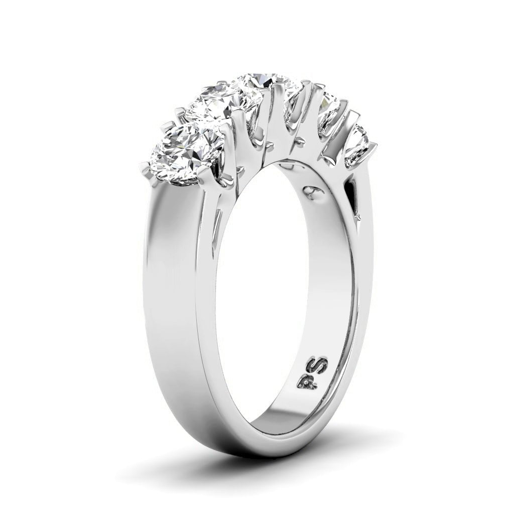 1.50 CT Round Cut Natural Diamonds - Wedding Band