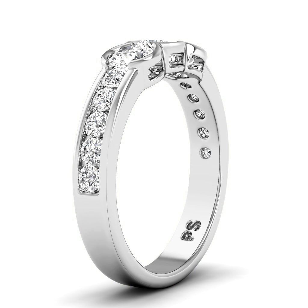 1.10 CT Round Cut Lab Grown Diamonds - Wedding Band - Primestyle.com