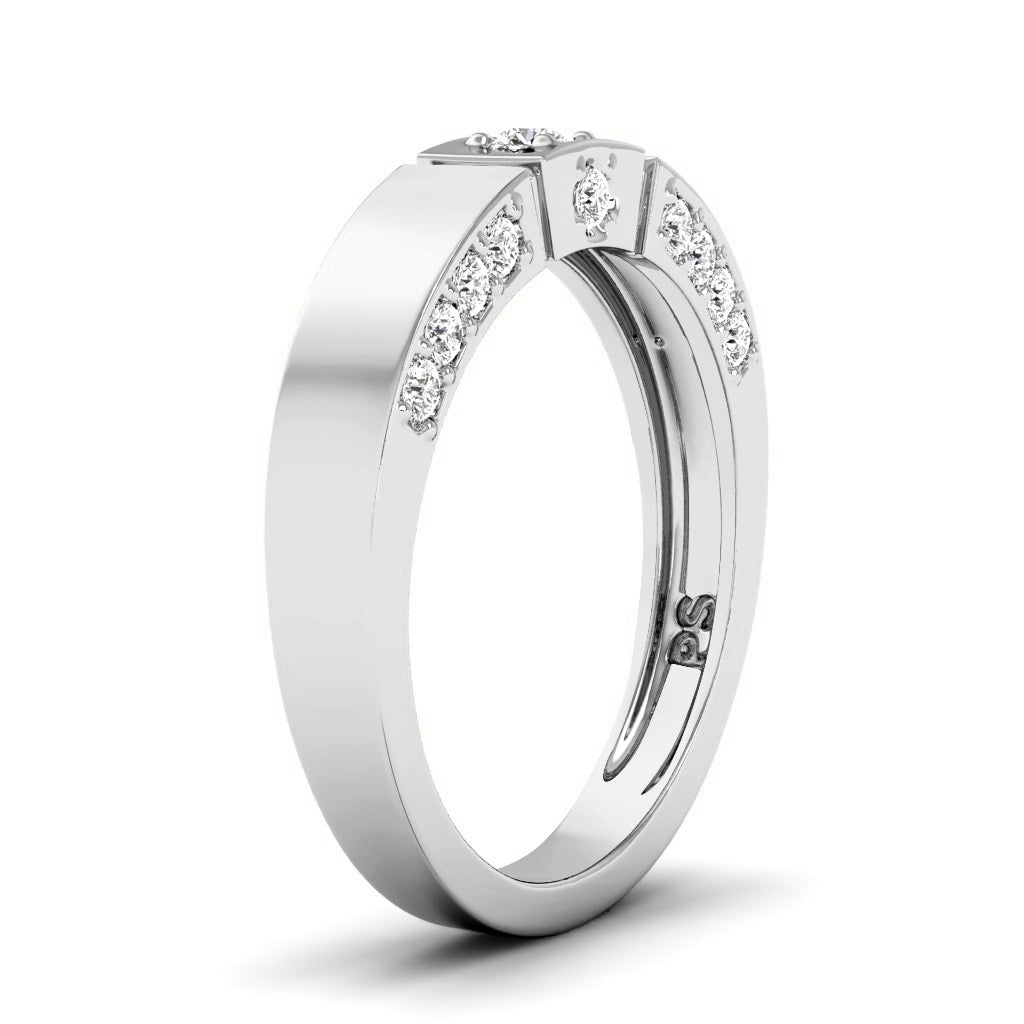 0.40 CT Round Cut Natural Diamonds - Wedding Band