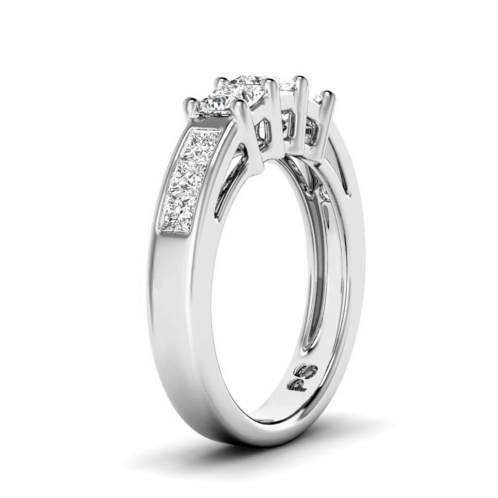 1.10 CT Princess Cut Natural Diamonds - Wedding Band