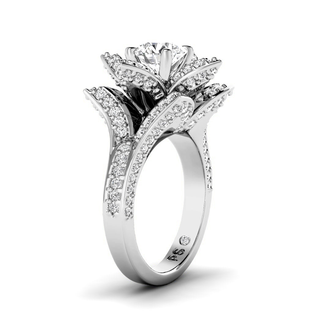 1.72-7.22 CT Round Cut Lab Grown Diamonds - Engagement Ring