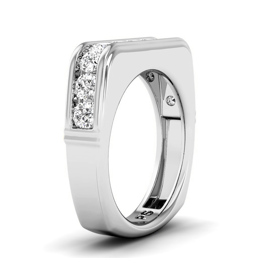 0.90 CT Round Cut Lab Grown Diamonds - Wedding Band